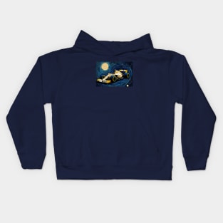 FORMULA 1 BOLIDE, Van Gogh style, F1, grand prix, 2024 Kids Hoodie